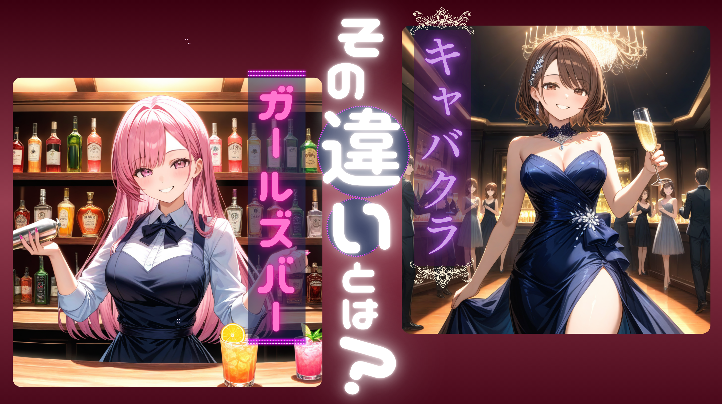 ガールズバーとキャバクラの違いとは?